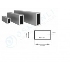 Alüminyum Kutu Profil 50mm X 130mm Et Kalınlık 3mm